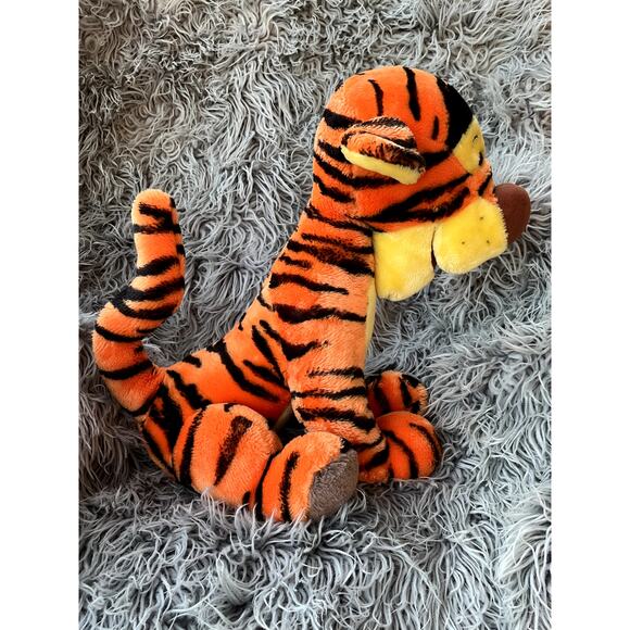 Disney Tigger Seated Plush Doll Stuffed Animal 12" Seated Smiling Tilted Head - Picture 5 of 10